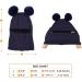 XIAOHAWANG Winter Warm Kids Knit Earflap Hat with Fleece Lining - Navy Pompom | Ages 3-10 - Buy Online on GoSupps.com