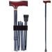 DMI Designer Folding Cane, Walking Cane, Foldable Cane for Men and Women, FSA and HSA Eligible, Canes for Seniors, Adjustable Cane, Ergonomic Wood Handle Cane, Supports up to 250 Pounds, Blue Ice
