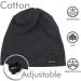 Adjustable Satin Lined Sleep Cap for Curly Hair, Dreadlocks, Braids | Set of 2 | Men & Women | Black & Dark Gray - Buy Online on GoSupps.com