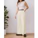 Vetinee Wide Leg High Waisted Dress Pants for Women with Pockets - XXL Vanilla Ice - Buy Online on GoSupps.com