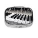 Piano Music Symbol Printing 2 Compartment Small Pill Case Cute Small Pill Box Purse Pill Boxs Travel Pill Organizer for Pocket Purse and Travel Gifts