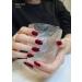 Buy Semi Cured Gel Nail Strips - Dark Red 20 PCS | Salon Quality Easy to Use Gel Nail Stickers | UV Light Compatible - Buy Online on GoSupps.com