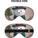 Soft Merry Christmas Snowman Eye Mask | Adjustable Light Blocking Sleep Mask - Breathable & Double-Sided - Buy Online on GoSupps.com