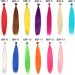 Feather Hair Extension Colored Strands for Hair Feather Extension 10 Pieces Synthetic Hairpiece Fake Hair Zebra Line Feather Hair Extensions crochet hair extension set (Color : 7 Size : 16inches) 16inches 7 - Buy Online on GoSupps.com