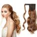Guilopoer Wrapped Ponytail 55 cm Long Curly Hairpiece Braid Clip in Ponytail Wavy Curly Synthetic Hair Extension for Women (4/30)