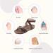 Orthopedic Bunion Corrector Sandals for Women - Stylish Cross Straps Lightweight Comfort for Flat Feet & Plantar Fasciitis - Summer Fashion 9 Brown - Buy Online on GoSupps.com