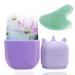 Loucky Ice Roller for Face and Gua Sha Set Ice Face Roller Mold for Skin Care Silicone Facial Roller for Eyes Facial Ice Roller and Gua Sha Facial tools Remove Puffiness Remove Fine Lines Purple