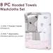 momcozy Hooded Baby Towel Set 8-Piece Baby Bath Towel Set 2Pcs Baby Towel and 6Pcs Baby Wash Cloth Soft and Super Absorbent Baby Washcloths for Toddlers Baby Shower Set Cute Elephant Grey - Buy Online on GoSupps.com