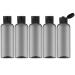 TOUREAL 100ML travel bottles set with flip cap (5 pieces) empty donor plastic bottle set filling bottles for cosmetics with funnel (black)