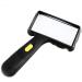 Loupe Magnifier for Hobbies Rectangular 10X Handheld Magnifier with 2 Bright LED Lights for Reading Newspaper Book Map Better Life