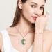 XIANNVXI Crystal Crescent Moon Necklace - Tree of Life Aventurine Pendant for Women - Buy Online on GoSupps.com