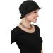 Fleece Flower Cloche Hat for Women - Black | Cancer Headwear Chemo Ladies Head Coverings - Buy Online on GoSupps.com