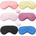 HappyDaily Pack of 6 Elegant and Comfortable Silk Sleep Mask with Boxed Soft Foam Ear Plugs (Pink/Blue/Purple/Watermelon Red/Champagne/Black)