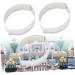 IMIKEYA Cake Mold 3 Pcs Baking Mold Stainless Steel Fondant Mold medium Silver - Buy Online on GoSupps.com