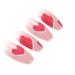 Love Heart Press-On Nails 24pcs Rose Red Full Cover Long Coffin Fake Nails for Women & Girls | Perfect Love Style Design - Buy Online on GoSupps.com