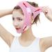 VIKSAUN Facial Strap Tape Double Chin Reducer V-Line Chin Cheek Lift Up Band Facial Lifting Belt Anti Wrinkle Lifting Chin Correction Belt Strap for Women Men (Pink)