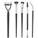 5pcs Eyelash Separator Mascara Fan Tools Eyelash Comb Lash Wand Brush Fan Folding Angle Scalloped Lash Brush Multifunctional Fan Shaped Clump Eyelash Brush Lash Wand Brush Makeup Tool