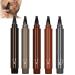4 points versatile waterproof eyebrow beard pencil 4 points eyebrow-barest filler and brush bare pencil filler for men's beard durable of course creates 5 pieces
