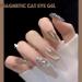 AHAMIOU Crystal Cat Eye Gel Polish Kit - Magnetic Holographic Cats Eyes Nail Polish Set with Diamond Glitter - Beige - Buy Online on GoSupps.com