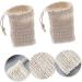 Baluue 18 Pcs Soap Bag Soap Exfoliating Pouch Portable Soap Saver Bag Exfoliating Sponge Cotton Linen Beige - Buy Online on GoSupps.com