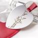 Boofire Little Heart Handheld Mirror PU leather cover stainless steel anti -falling travel mirror for travel camping home gift mirror compact for women girls (red heart)