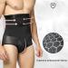 OLIns Men's High Waist Boxer Shorts - Compression Tummy Control Body Shaper Pants XXL in Black - International Shipping Available - Buy Online on GoSupps.com