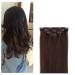 14" Clip in Hair Extensions Remy Human Hair for Women - Silky Straight Human Hair Clip in Extensions 50grams 4pieces Dark Brown #2 Color 14 Inch (Pack of 1) Dark Brown #2