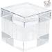 Nail Dappen Dish Crystal Glass Manicure Nail Cup Nail Liquid Cup with Lid Professional Acrylic Liquid Monomer Small Dappen Dish for Acrylic Nails Transparent