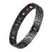 Jeracol Titanium Steel Magnetic Bracelets for Men Magnetic Wristband with Ultra Strength Magnets Wristband Length Adjustable Magnetic Brazaletes with Free Links Removal Tool & Gift Box F-black