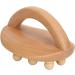 Hand-Held Wooden Body Massage Brush with Smoothing Pearls - Meridian Gua Sha Device for Muscle Relaxation | International Shipping - Buy Online on GoSupps.com