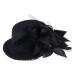 FRCOLOR Mini Top Hat Fascinator Hair Clip Black Veil Top Hat Hair Clip Hair Accessories for Halloween Tea Party