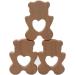 Alenybeby 2pcs Wooden Polar Bear Nursing Necklace - Handmade Beech Pendant for Kids | Natural Animal Shape Accessories - Buy Online on GoSupps.com