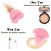 8 Pieces Washable Powder Puffs - Soft Plush Makeup Sponge Set for Face & Body | Reusable Heart & Triangle Shapes | Ideal for Loose Powder & Foundation - Pink - Buy Online on GoSupps.com