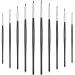10 Pieces Thin Eyeliner Brushes Fine Point Eye Makeup Gel Eyeliner Brush Synthetic Bristles Eyeliner Brush Cosmetic Eye Wands Eyeliner for Wet Powder Liquid and Water Activated Eyeliner