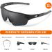 Suoso Polarized Sports Glasses for Men & Women - UV400 Protective Cycling Fishing & Skiing Sunglasses - Black/Gray MTB Racing Eyewear - Buy Online on GoSupps.com