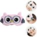 Owl Sleeping Plush Eye Cover - Cute Novelty Cartoon Animal Blindfold for Adults - Pink - Buy Online on GoSupps.com