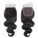 10 inch Body Wave Free Part Brazilian Human Hair Closure - 100% Unprocessed Virgin Hair Weave with Baby Hair - Natural Black Color - Swiss Lace Closure - Buy Online on GoSupps.com