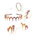 High Quality Plastic Shark Teeth Headband & Hair Comb Set - 2 Pieces in Black & Brown for Perfect Hair Styling | International Shipping Available - Buy Online on GoSupps.com