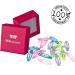 HAARallerliebst Glitter Hair Clips - 20 Colorful Clips (3.7 cm) with Pink Storage Box | Perfect for All Hairstyles - Buy Online on GoSupps.com