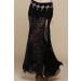 ZLTdream Retro Jacquard Lace Belly Dance Skirt with Safety Pants - Black - Buy Online on GoSupps.com