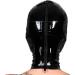 XXL Silver and Black Latex Hood & Rubber Mask - Full Cover Party Mask with Mouth-Socket | International Shipping - Buy Online on GoSupps.com