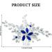 Bridal Blue Rhinestone Pearl Hair Comb - Floral Hair Accessories for Women and Girls - Buy Online on GoSupps.com