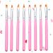 Beavorty 3 Sets UV Gel Nail Brush Nail Painting Pen Detail Drawing Brush Cleaning Gel Nail Art Brush Nail Art Tips Builder Kit De Manicura Nail Gel Nail Art Tool Flower Pen Pink Manicure - Buy Online on GoSupps.com