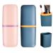 Toothbrushes case 2 pieces of toothbrushes travel toothbrush etui mouthwear plastic toothbrush cup travel toothbrush case good for children camping hiking business trips