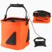 Luoyer Collapsible Fishing Bucket 13 L/3.43Gal Portable Fishing Water Pail for Camping Traveling Hiking Fishing Boating Gardening with 6 Meters Rope(Bright Orange)