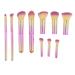 Zetiling Makeup Brush Set Portable Brush Collection for Eyebrow Eyeshadow Powder Concealer Various Specifications 10PCS Set