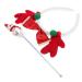 Beaupretty 1 set fabric red plastic Antler Xmas Hairbands Christmas Headbands Xmas Accessories Xmas Antler Headwear