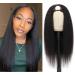 U Part Wig Human Hair Kinky Straight Wigs for Black Women  12 inch Italian Half Wig Upgraded U Shape Clip in Wigs Yaki Straight UPart Human Hair Wig Remy Human Hair Extension 12 Inch (Pack of 1) Kinky Straight U Part Wig