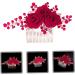 Mikinona Rose Hair Comb Bridal Hair Side Comb Wedding Hair Side Comb Bride Hair Side Comb Wedding Hair Comb Bridesmaid Hair Comb Hair Jewelry Comb Hair Decoration Hair Fork Red Zinc Alloy - Buy Online on GoSupps.com