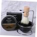 Minkissy Shaving Foam Shell Clips Set | Metal Shaving Brush & Cup with Stand | Body Care & Hairdresser Accessories | Travel-Friendly | 12x8.5cm Black - Buy Online on GoSupps.com